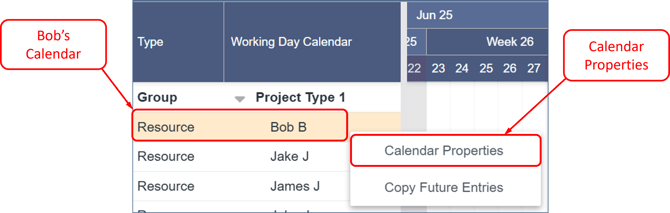 Company holidays - Custom Calendar - Specify custom calendar to be used by the resource