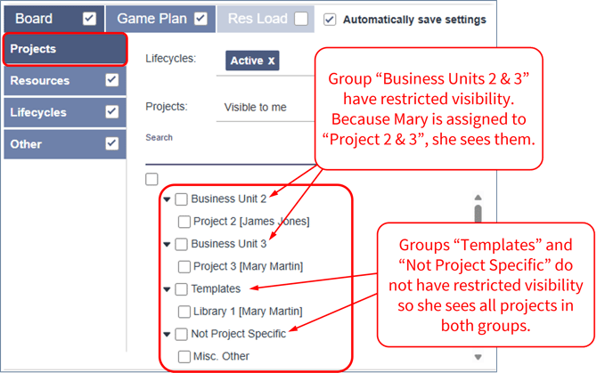 Admin - Groups - 6 - Marys Projects in Playbook
