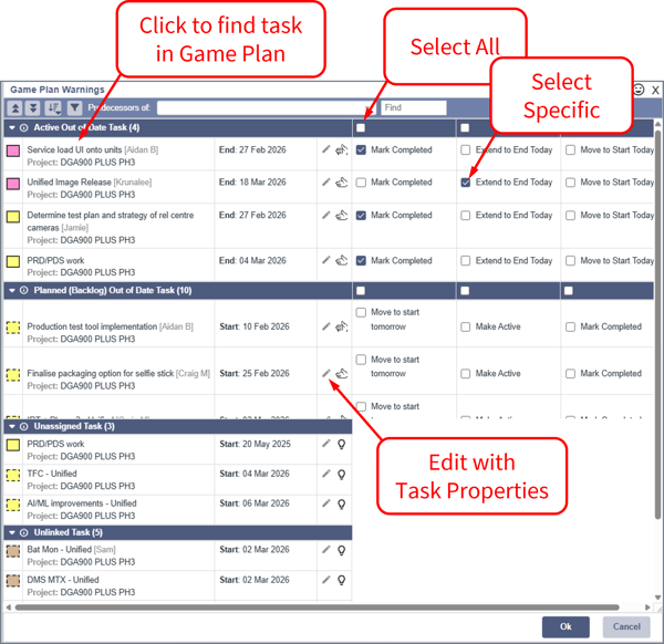 Warning Score - Warnings List - Resolve Options
