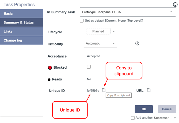 Find & Filter - Unique ID - Task Properties