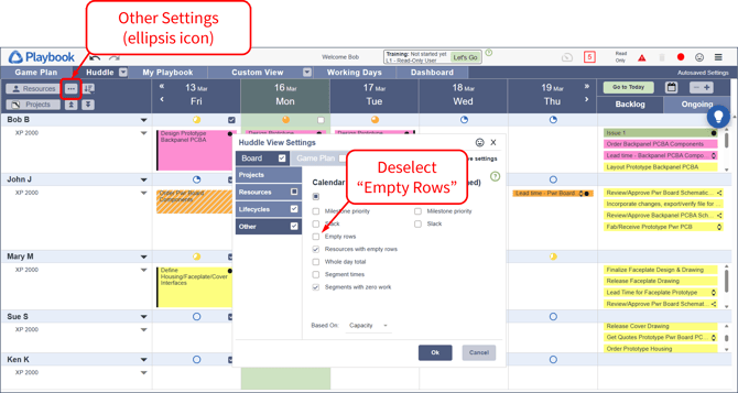 Empty Rows - Other Settings - Deselect Empty Rows