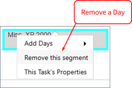 Ongoing Tasks - Remove a Day