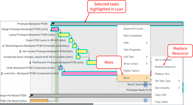Replace Resource - Menu