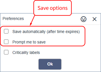 Save - Preferences - Save Options