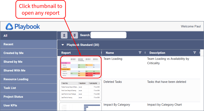 Auth Tokens - Open any report