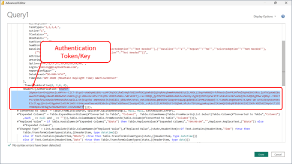 Auth Tokens - PowerBI - Adv Editor - Replace Authentication Token