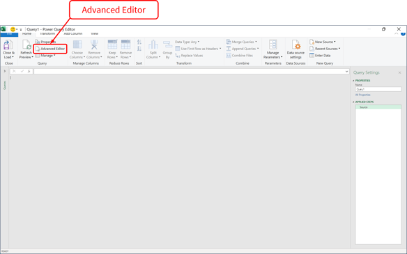 Connect Excel - Advanced Editor