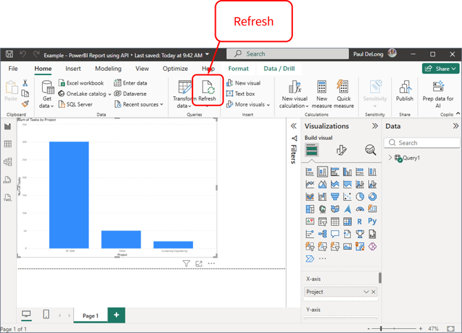 Connect Power BI - Refresh to Update Playbook Data