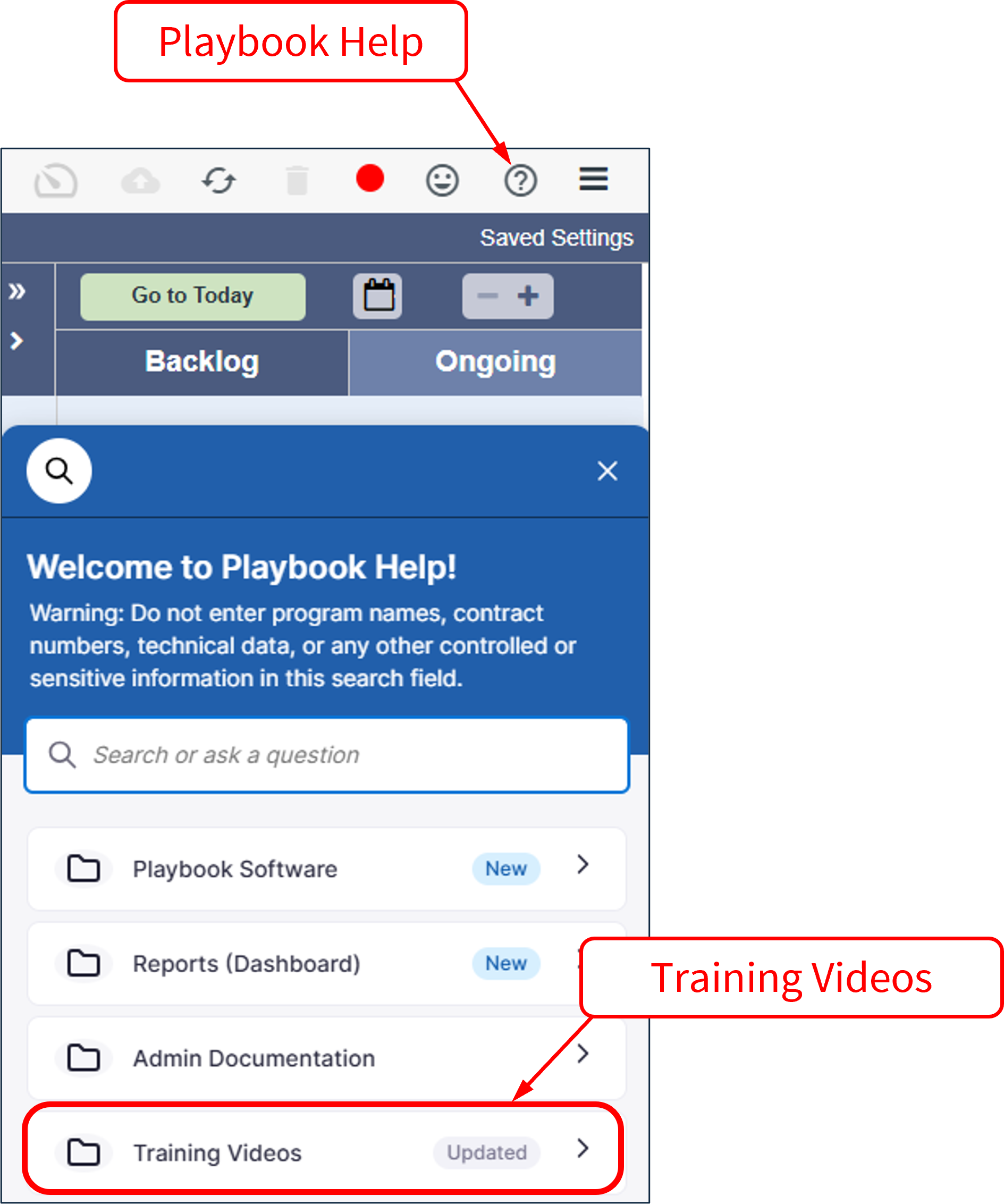 Training - Playbook Help - Training Videos