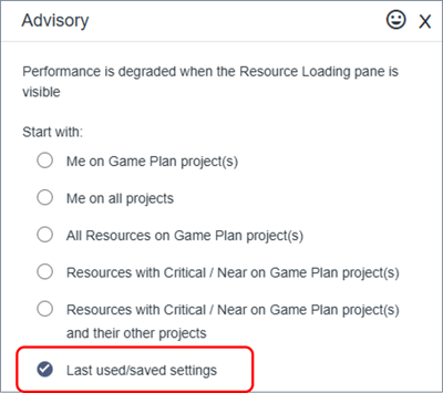 RLP - Last used, saved settings