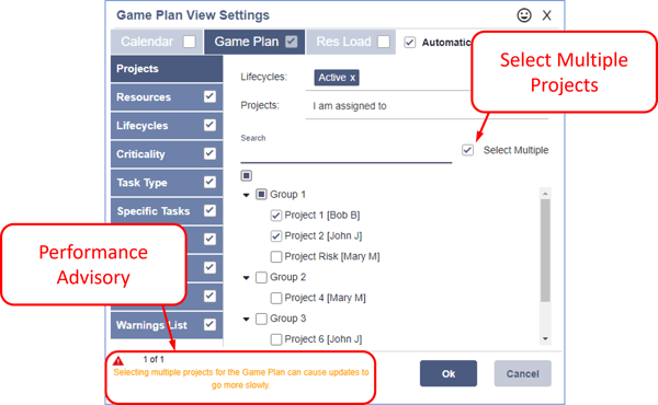Sept 2024 - Multiple projects in the plan - 1 - Enable Multi-Project Selection