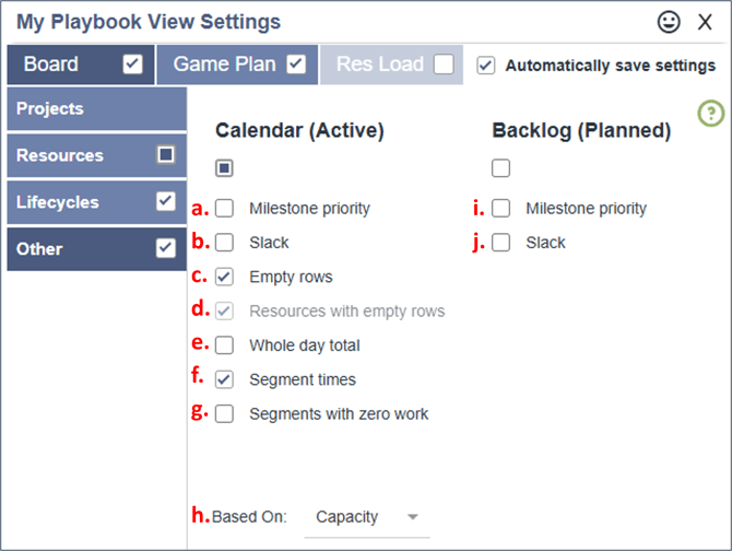 View Settings